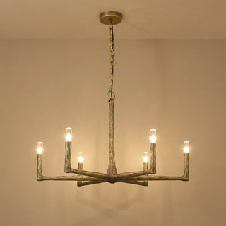 Hammered Cylindrical Lamp Arm Chandelier