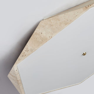 Hexagonal Travertine Lunarc Stone Ceiling Lamp