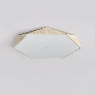 Hexagonal Travertine Lunarc Stone Ceiling Lamp
