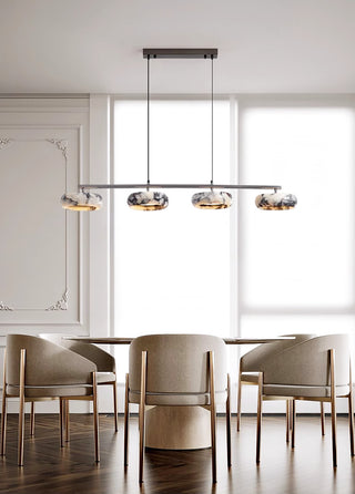 Linear Bulgari Marble Ring Pendant Light