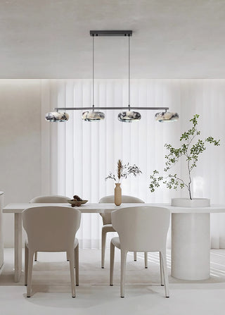 Linear Bulgari Marble Ring Pendant Light