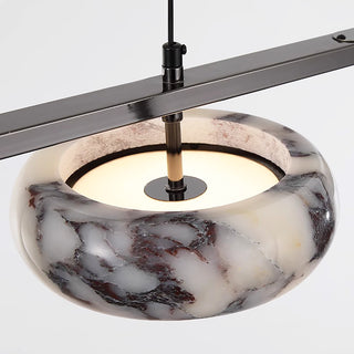 Linear Bulgari Marble Ring Pendant Light