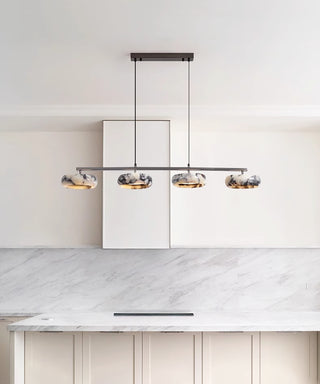 Linear Bulgari Marble Ring Pendant Light