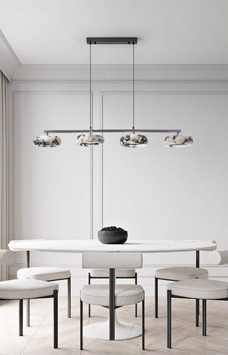 Linear Bulgari Marble Ring Pendant Light