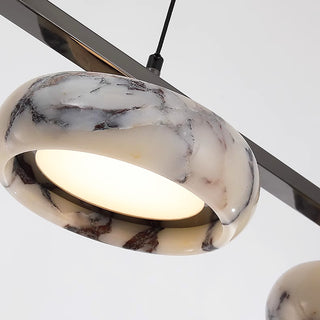 Linear Bulgari Marble Ring Pendant Light