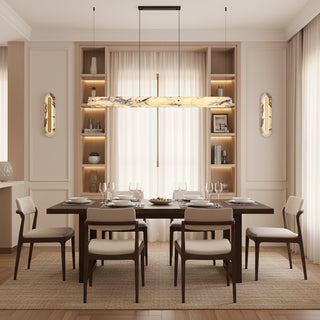 Linear Minimalist Marble Pendant Light