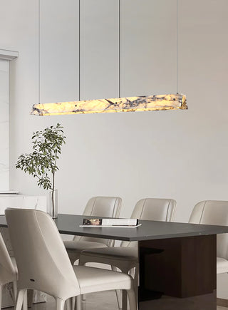 Linear Minimalist Marble Pendant Light