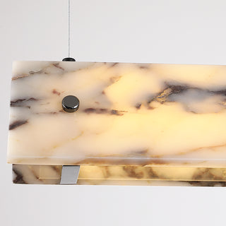 Linear Minimalist Marble Pendant Light