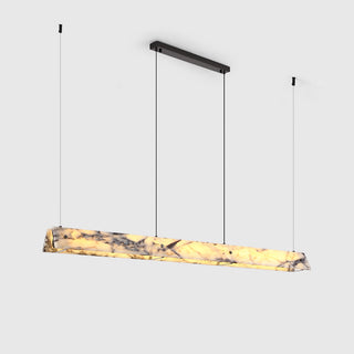 Linear Minimalist Marble Pendant Light