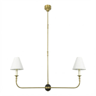 Linear Multi-Arm Cone Fabric Chandelier