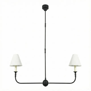 Linear Multi-Arm Cone Fabric Chandelier