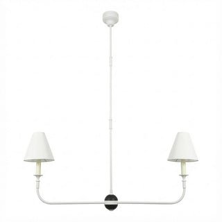 Linear Multi-Arm Cone Fabric Chandelier