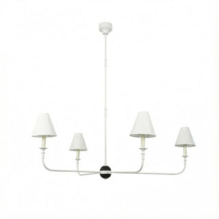 Linear Multi-Arm Cone Fabric Chandelier