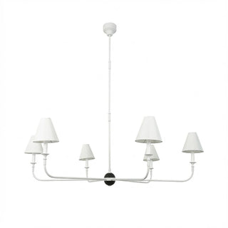 Linear Multi-Arm Cone Fabric Chandelier