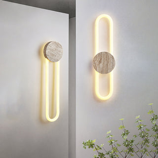 Long Strip Ra Travertine Wall Lamp