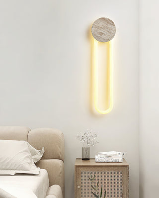 Long Strip Ra Travertine Wall Lamp