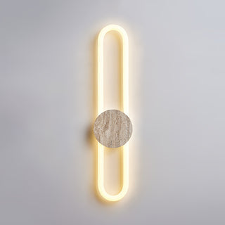 Long Strip Ra Travertine Wall Lamp