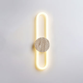 Long Strip Ra Travertine Wall Lamp