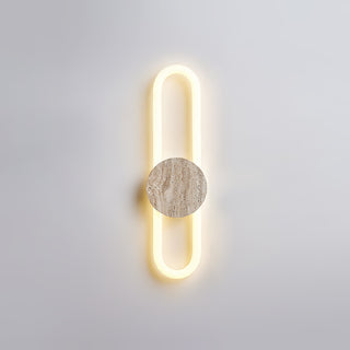 Long Strip Ra Travertine Wall Lamp