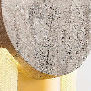 Long Strip Ra Travertine Wall Lamp