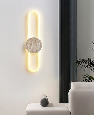 Long Strip Ra Travertine Wall Lamp