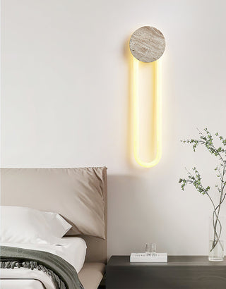 Long Strip Ra Travertine Wall Lamp