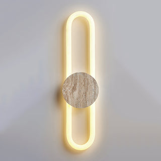 Long Strip Ra Travertine Wall Lamp