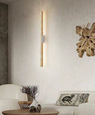 Long Strip Travertine Prometheus Wall Lamp