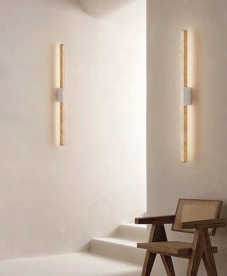 Long Strip Travertine Prometheus Wall Lamp