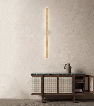 Long Strip Travertine Prometheus Wall Lamp