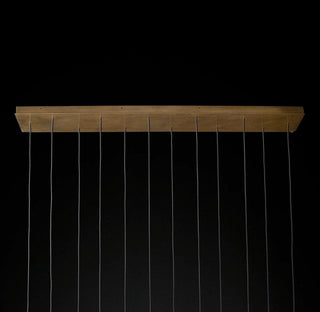 Long Dish Brass Art Crystal Chandelier