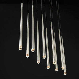 Long Dish Brass Art Crystal Chandelier