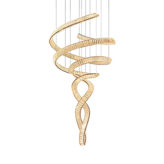 Long Spiral Crystal Chandelier