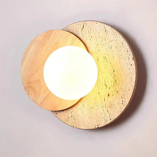 Lunar Eclipse Travertine Wall Lamp