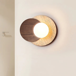 Lunar Eclipse Travertine Wall Lamp