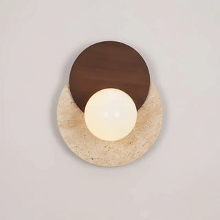 Lunar Eclipse Travertine Wall Lamp