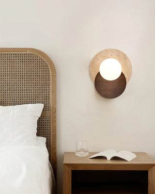 Lunar Eclipse Travertine Wall Lamp