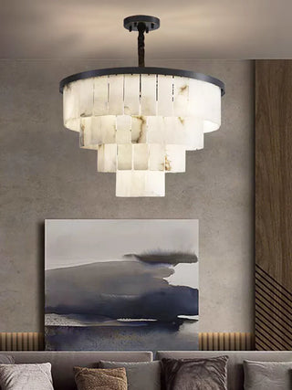 Luxurious Cascading Snow Plaster Chandelier