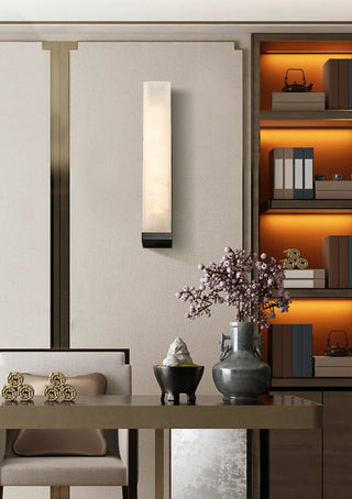 Luxurious Rectangle Alabaster Wall Lamp