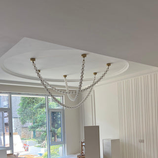 Luxurious Pearl Necklace Chandelier