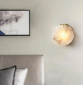 Luxury Alabaster Round Wall Light