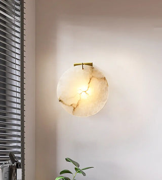 Luxury Alabaster Round Wall Light