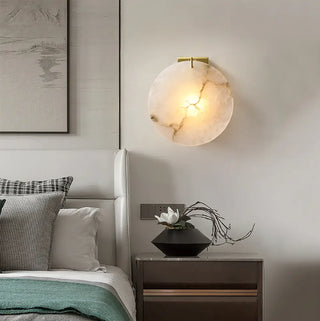 Luxury Alabaster Round Wall Light