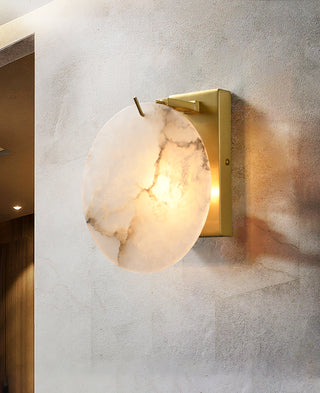 Luxury Alabaster Round Wall Light