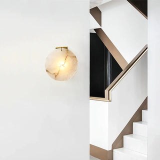 Luxury Alabaster Round Wall Light