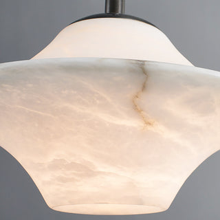 Luxury Alabaster Saucer Pendant Light