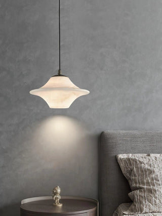 Luxury Alabaster Saucer Pendant Light