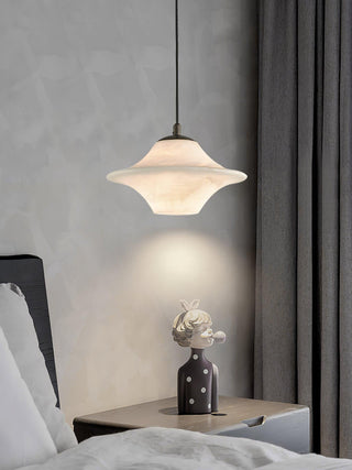 Luxury Alabaster Saucer Pendant Light