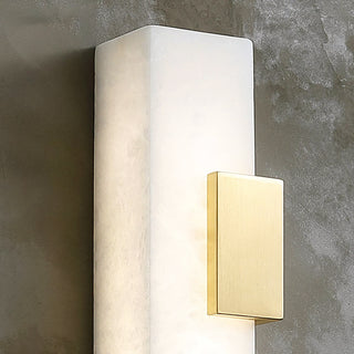 Luxury Rectangular Alabaster Wall Lamp