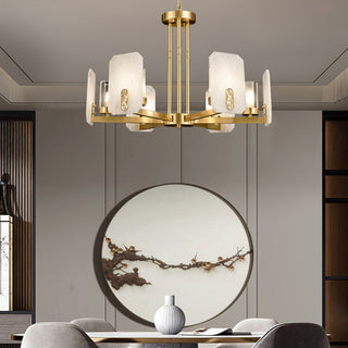 Marble Chandelier Copper Luxury